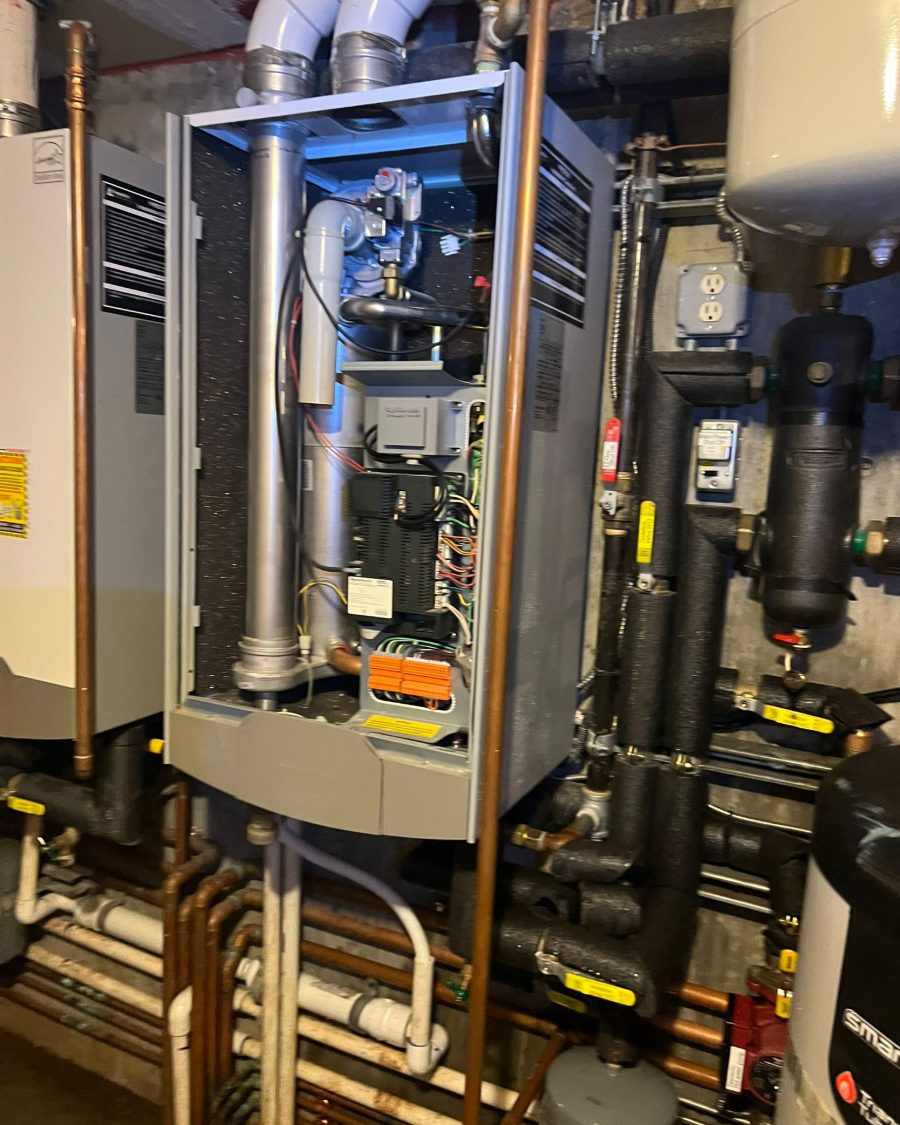 Commercial mechanical room by Apex Plumbing