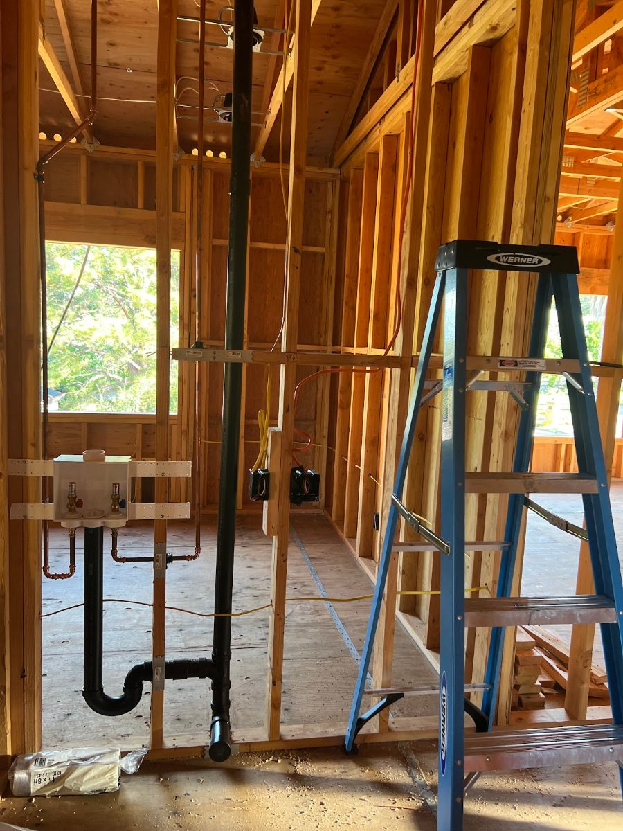 New construction rough-in by Apex Plumbing